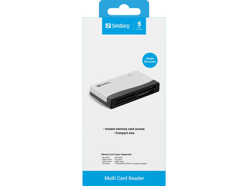 EAN 5705730133466 - Sandberg 133-46 lector de tarjeta USB Negro, Blanco imagen 2