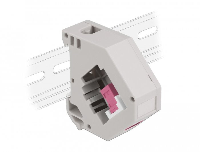 Delock Hutschienenadapter Mit Keystone Sc Simplex Buchse Zu Sc Simplex Buchse Violett