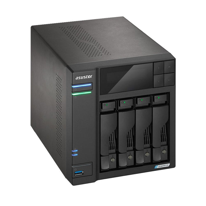 Servidor Nas Asustor Lockerstor As6704t 4 Bahias 3.5   4 X M.2 Nvme Celeron N5105  Quad Jasper Lake 2.0ghz 4gb 2x2.5gbe  Pciex1 Hdmi  Raid 0,1 Jbod S