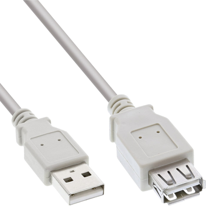 Cable Inline Usb 2.0 Tipo A Macho A Hembra Gris 3m