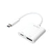 EAN 4052792038705 - LogiLink 0.14m, 2xUSB-C/HDMI Adaptador gráfico USB 3840 x 2160 Pixeles Blanco imagen 1