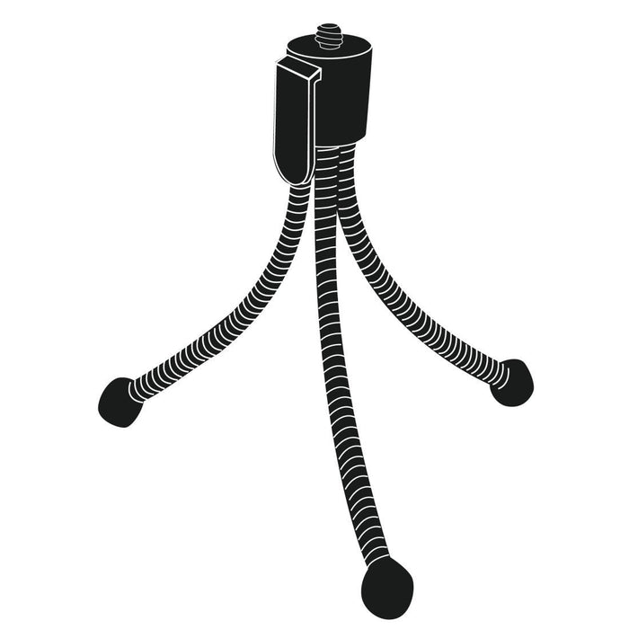 Hama Flexi Tripode Mini Para Camara Con Rosca 1/4" - Plegable - Altura Ajustable Hasta 10cm - Peso Max 200g - Plastico