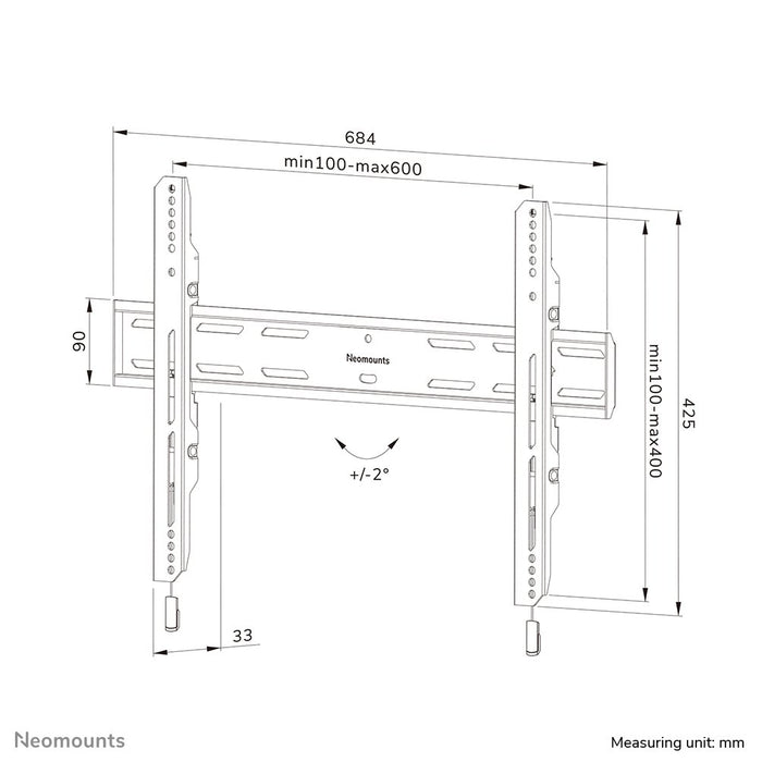 EAN 8717371448851 - Neomounts WL30S-850BL16 soporte para TV 2,18 m (86") Negro imagen 19