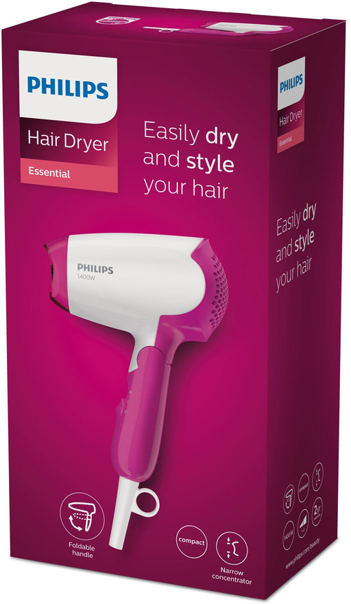 EAN 8710103882923 - Philips Essential Care BHD003/00 secador 1400 W Rosa, Blanco imagen 2