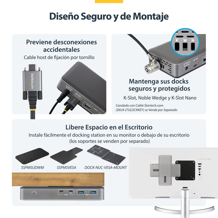 EAN 0065030921756 - StarTech.com 196UE-USBC-DOCK base para portátil y replicador de puertos Alámbrico USB 3.2 Gen 2 (3.1 Gen  imagen 10