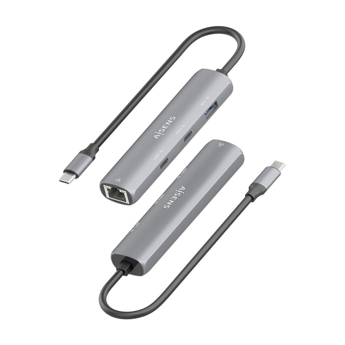EAN 8435739904022 - AISENS ASUC-4P040-GR base para portátil y replicador de puertos Alámbrico USB 3.2 Gen 1 (3.1 Gen 1) Type- imagen 3