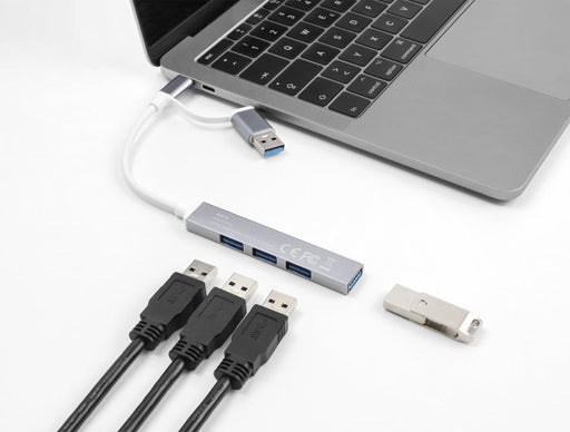 EAN 4043619642144 - DeLOCK 64214 hub de interfaz USB 3.2 Gen 1 (3.1 Gen 1) Type-A + Type-C 5000 Mbit/s Plata imagen 2