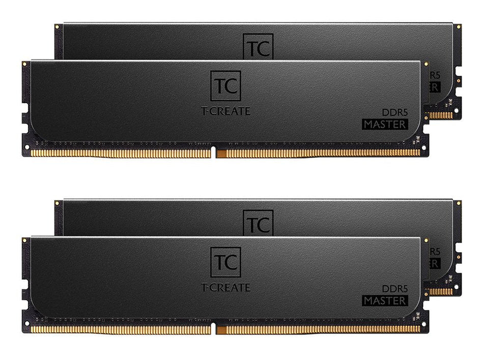 Team Group Memoria 128 Gb Ddr5-6000 8x 16 Gb  Octa Kit, Ram Negro, Ctcmd5128g6000hc32aoc01, T-Create Master, Intel Xmp Ctcmd5128g6000hc32aoc01