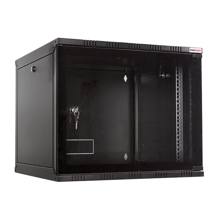 19" Wallmount Soho Box 12u 540*550, Flatpack, Negro