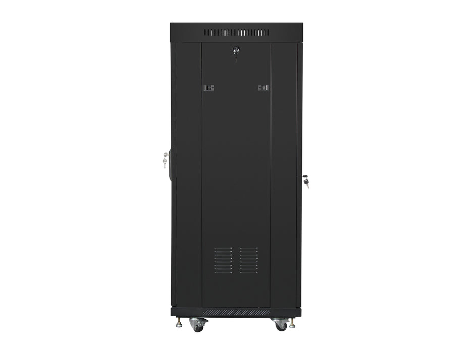 EAN 5901969430370 - Lanberg free standing rack 19inch cabinet 27U 600x600 glass door LCD flat pack black Rack o bastidor inde imagen 4