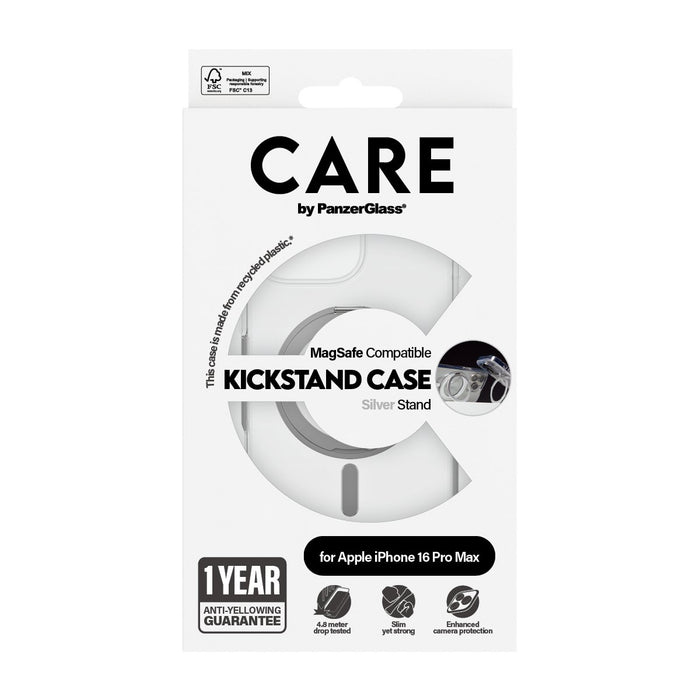 EAN 5715685003905 - PanzerGlass CARE™ by ® Case Transparent w. Silver Kickstand & MagSafe iPhone 16 Pro Max funda para teléfo imagen 3