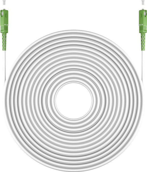 Cable De Fibra Óptica Para Router  0,50m -Ø3 Mm Blanco Latiguillo Monomodo Ftth - 9/125 Os2 - Sc/Apc-Sc/Apc Simplex - Compatible
