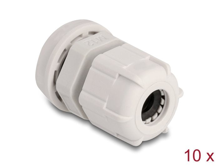 Delock 60653 Prensacables M12 10 Piezas Gris