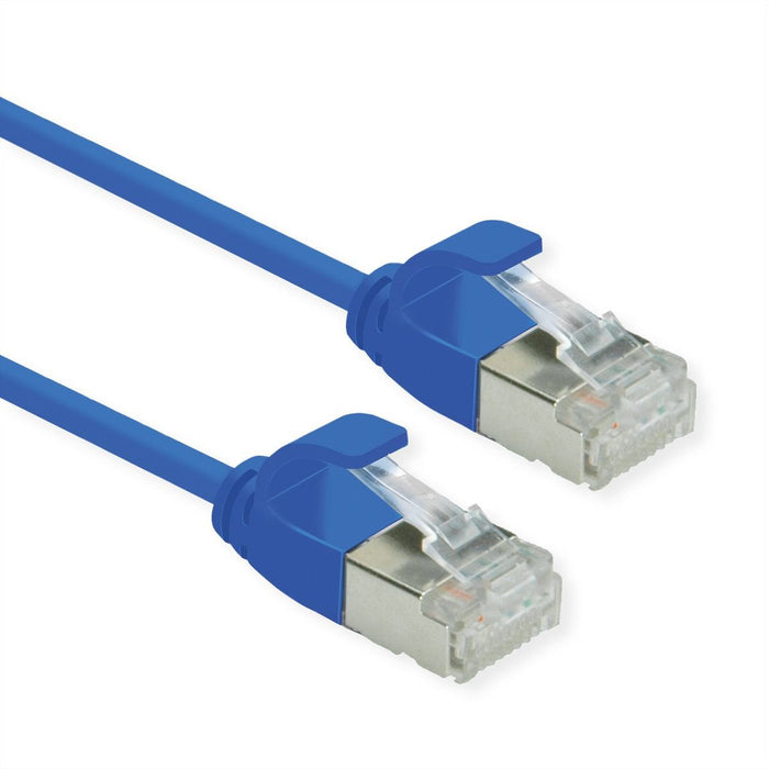 Roline U Ftp Datacenter Cable De Red Cat.6a (Class Ea), Lsoh, Slim, Blau, 0,15 M