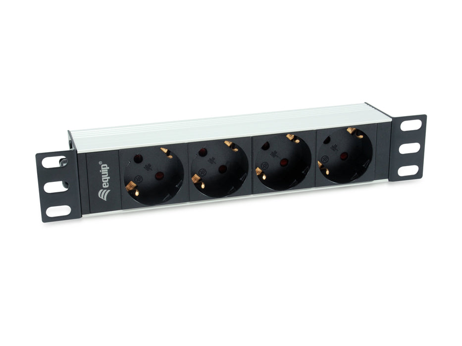 EAN 4015867223093 - Equip 333311 unidad de distribución de energía (PDU) 4 salidas AC 1U Negro, Plata imagen 1