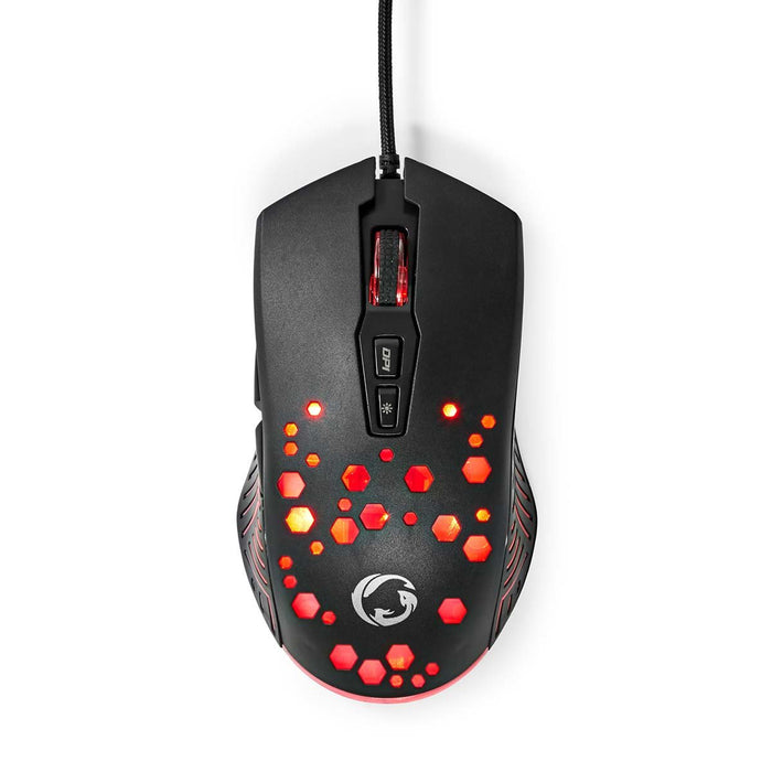 EAN 5412810411276 - Nedis GMWD410BK ratón Juego mano derecha USB tipo A Óptico 7200 DPI imagen 1