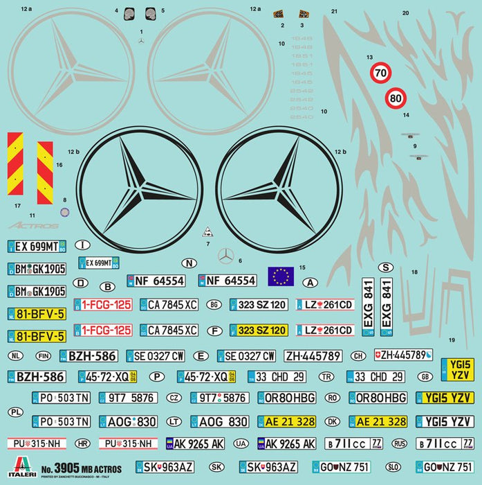 EAN 8001283039055 - Italeri Mercedes Benz Actros MP4 Gigaspace Modelo a escala de camión/tráiler Kit de montaje 1:24 imagen 3