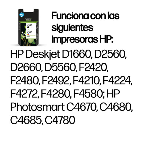 EAN 0884962770160 - HP 300 2-pack Black/Tri-color Original Ink Cartridges cartucho de tinta 2 pieza(s) Rendimiento estándar N imagen 2