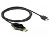 EAN 4043619859740 - DeLOCK 85974 adaptador de cable de vídeo 1,75 m DisplayPort + Mini DisplayPort + USB Type-C Antracita imagen 1