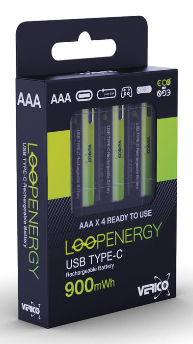 Verico Loopenergy Aaa900 8er-Pack Wiederaufladbar Usb-C
