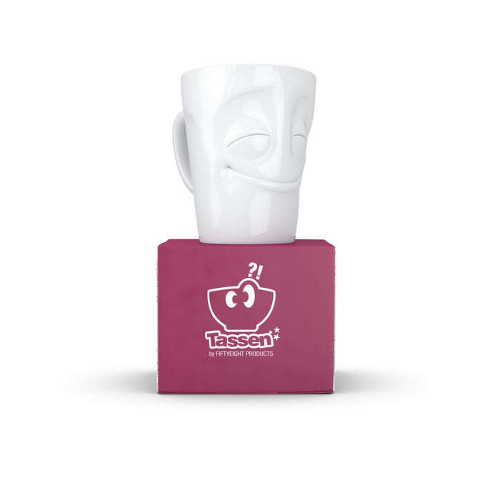 Fiftyeight Henkelbecher 350ml - Vergnügt Blanco