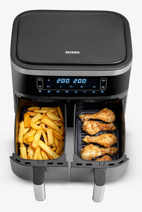 EAN 4008146046643 - Severin FR 2463 Doble 8 L Independiente 2600 W Freidora de aire caliente Negro imagen 3