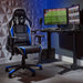 EAN 94338512465 - X Rocker 5124601 silla para videojuegos Butaca para jugar Asiento acolchado tapizado Negro, Azul imagen 2