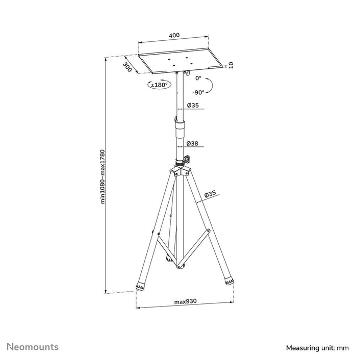 EAN 8717371447007 - Neomounts NS-FS200BLACK soporte para pantalla de señalización 81,3 cm (32") Negro imagen 3