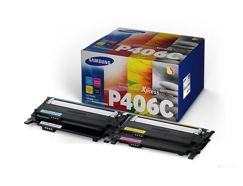 EAN 8806085816107 - Samsung CLT-P406C cartucho de tóner 4 pieza(s) Original Negro, Azul, Magenta, Amarillo imagen 1