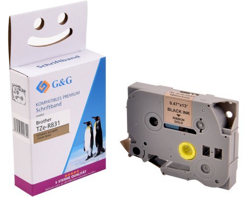 G&G Seiden Cinta Para Etiquetadora Compatible Con Brother Tze-R831