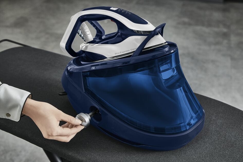 EAN 3121040082331 - Tefal Pro Express Vision GV9812 3000 W 1,1 L Durilium AirGlide Autoclean soleplate Azul, Blanco imagen 7