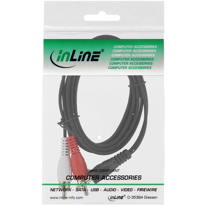 Cable De Audio Inline 2x Rca Macho A 3.5mm Estéreo Macho 1.5m