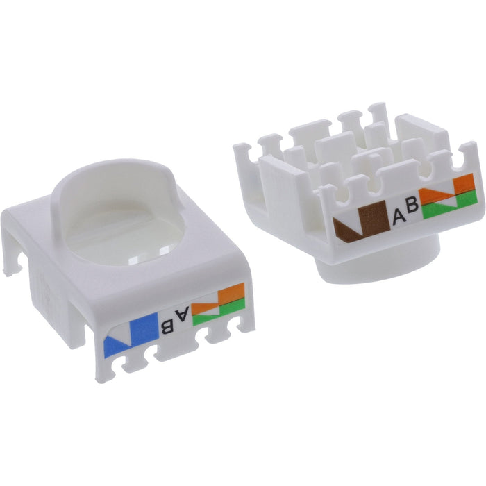 8 Piezas Pack Jack Inline Keystone Rj45, Blindado, Cat.6a, Rojo