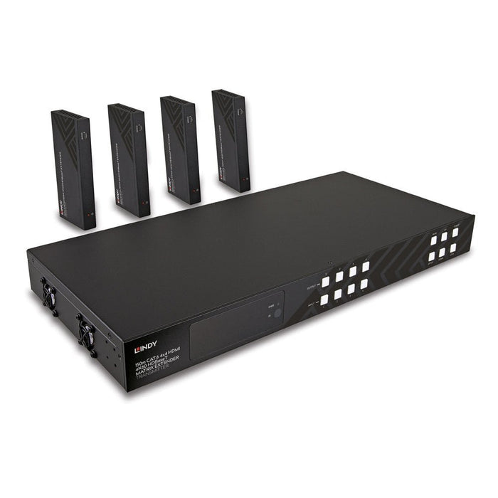 EAN 4002888383455 - Lindy 38345 extensor audio/video Transmisor y receptor de señales AV Negro imagen 1