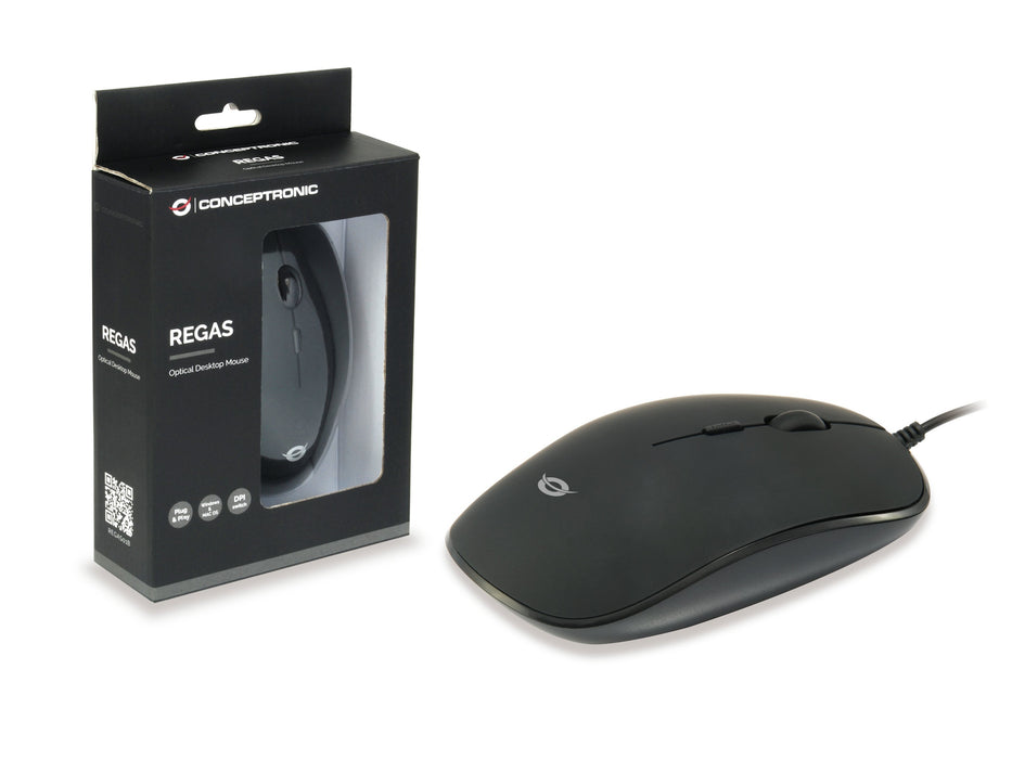 EAN 4015867208526 - Conceptronic REGAS01B ratón Oficina Ambidextro USB tipo A Óptico 1200 DPI imagen 6