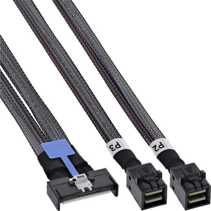 Cable Mcio X8 Macho A 2x Minisas-Hd Sff-8643  1 Metro Inline