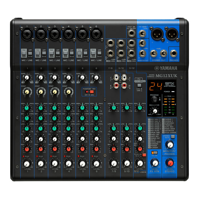 EAN 4957812624046 - Yamaha MG12XUK mezclador DJ 12 canales 20 - 48000 Hz Negro imagen 2