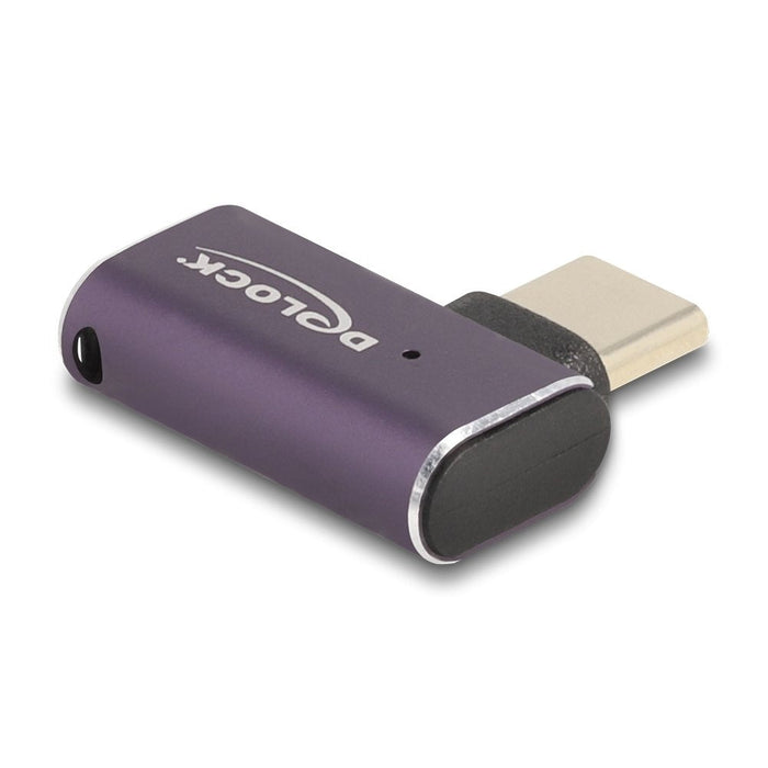 Delock 60287 Usb Adaptador 40 Gbps Usb Type-C Pd 3.1 240 W Macho A Puerto Hembra Sesgado Hacia La Izquierda Y Hacia La Derecha 8k 60 Hz Metal