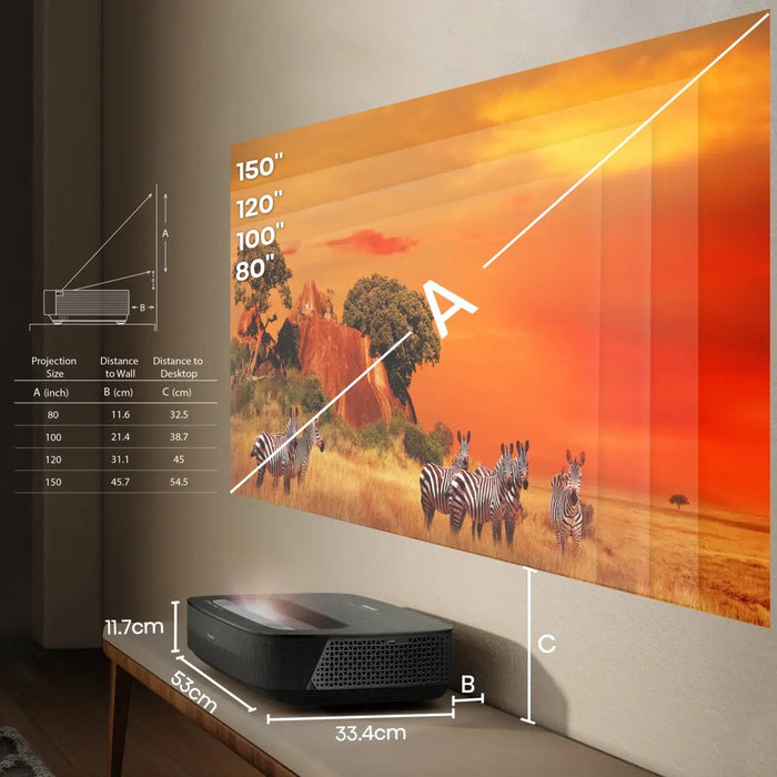 EAN 6942351411163 - Hisense Laser TV PL2 proyector de TV Proyector de alcance ultracorto 2700 lúmenes ANSI DLP UHD 4K (3840x2 imagen 9