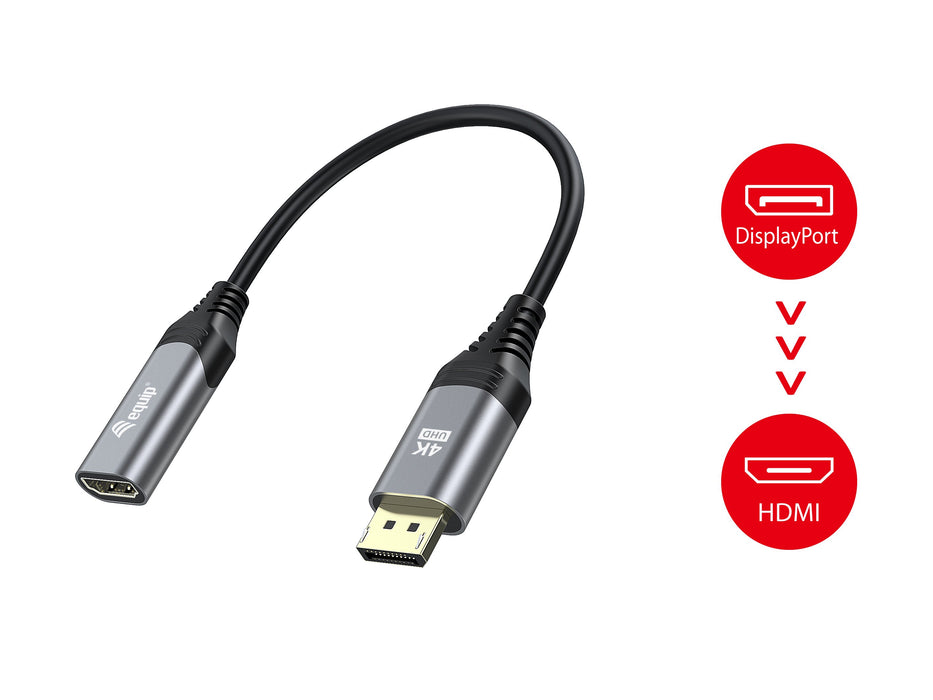 EAN 4015867230022 - Equip 133445 adaptador de cable de vídeo 0,15 m Negro, Gris imagen 5