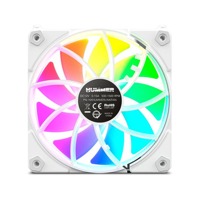 EAN 8436587973970 - NOX Hummer EASY LINK Carcasa del ordenador Refrigerador de aire 12 cm Blanco 3 pieza(s) imagen 6