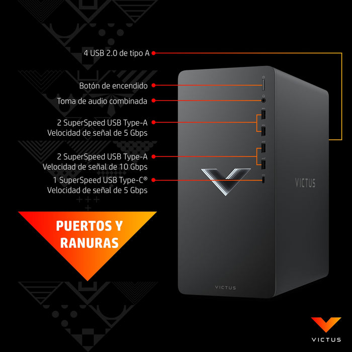 EAN 0196786500459 - Victus by HP 0108ns PC AMD Ryzen™ 5 5600G 16 GB DDR4-SDRAM 512 GB SSD AMD Radeon RX 6400 Windows 11 Home  imagen 24