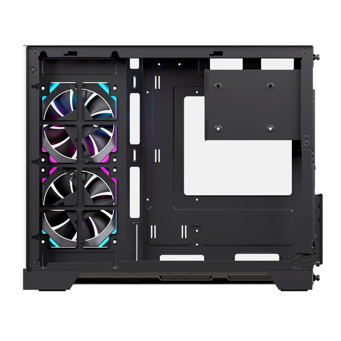 Caja Pc Micro-Atx Semitorre Einarex Sm300 Rgb C-Templado Negra Excs-Sm-300r-B