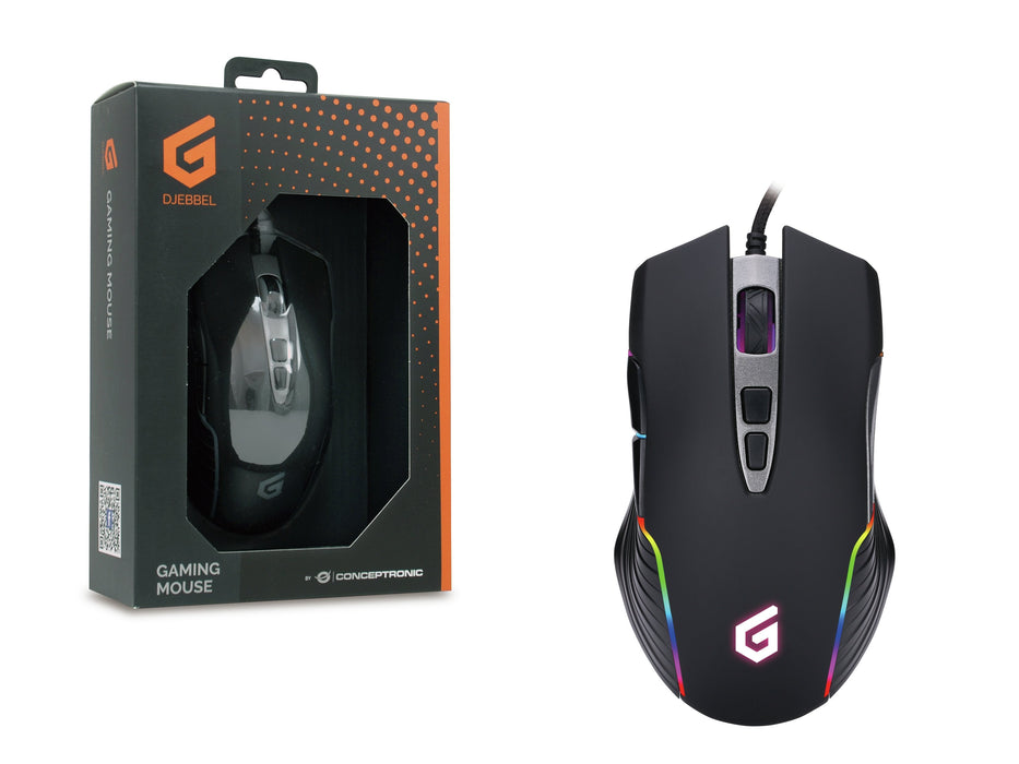 Conceptronic Gaming Usb Raton , Ic Sensor,Djebbel03b Schwarz