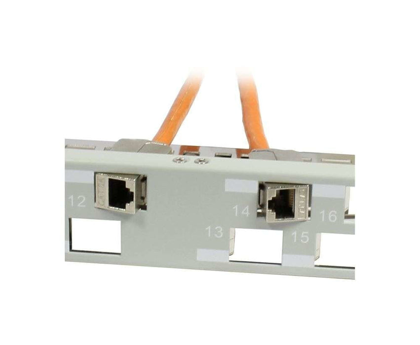 Keymone,Modulträger, 19\"Patchpanel Para 24xtp-Modul, 1he(T 96mm) 45grad Schrägauslass, Lichtgris, Synergy 21,