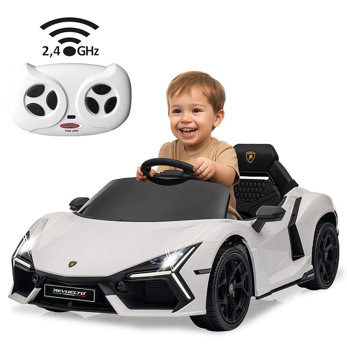 Jamara Ride-On Lamborghini Revuelto Blanco 2,4ghz Li-Power 12.