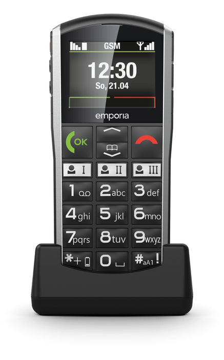 Emporia Simplicity (V27), Tecla Grande Y Teléfono Móvil Exterior, Plateado