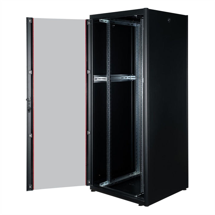 Roline 19-Zoll Netzwerkschrank Basic 42he, 800x800 Bxt Glastr Schwarz