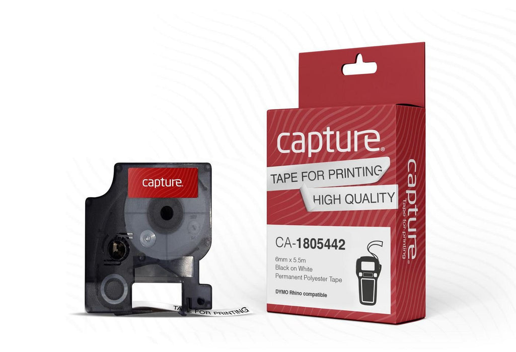 EAN 5715063011041 - Capture CA-1805442 cinta para impresora de etiquetas Negro sobre blanco imagen 1