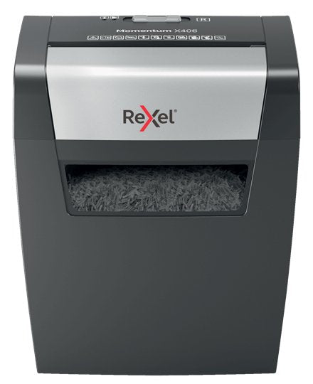 EAN 5028252523189 - Rexel Momentum X406 triturador de papel Corte en partículas 70 dB Azul, Gris imagen 1